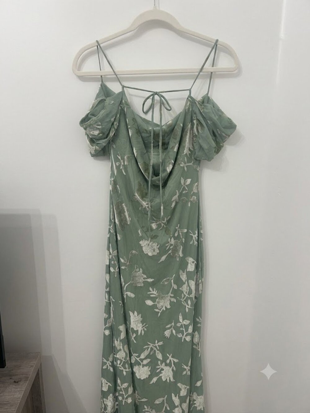 Good Fun Off Shoulder Maxi Dress Green - Picture 6 of 6